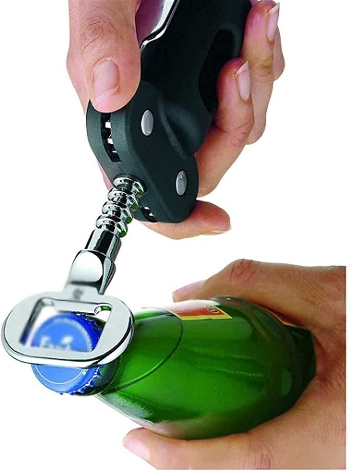 Wine Bottle Opener-Multifunctional Winged Corkscrew-Waiter's Cork Remover-Stainless Steel Metal-for Restaurant Kitchen, Bars-Bartenders, Home Use