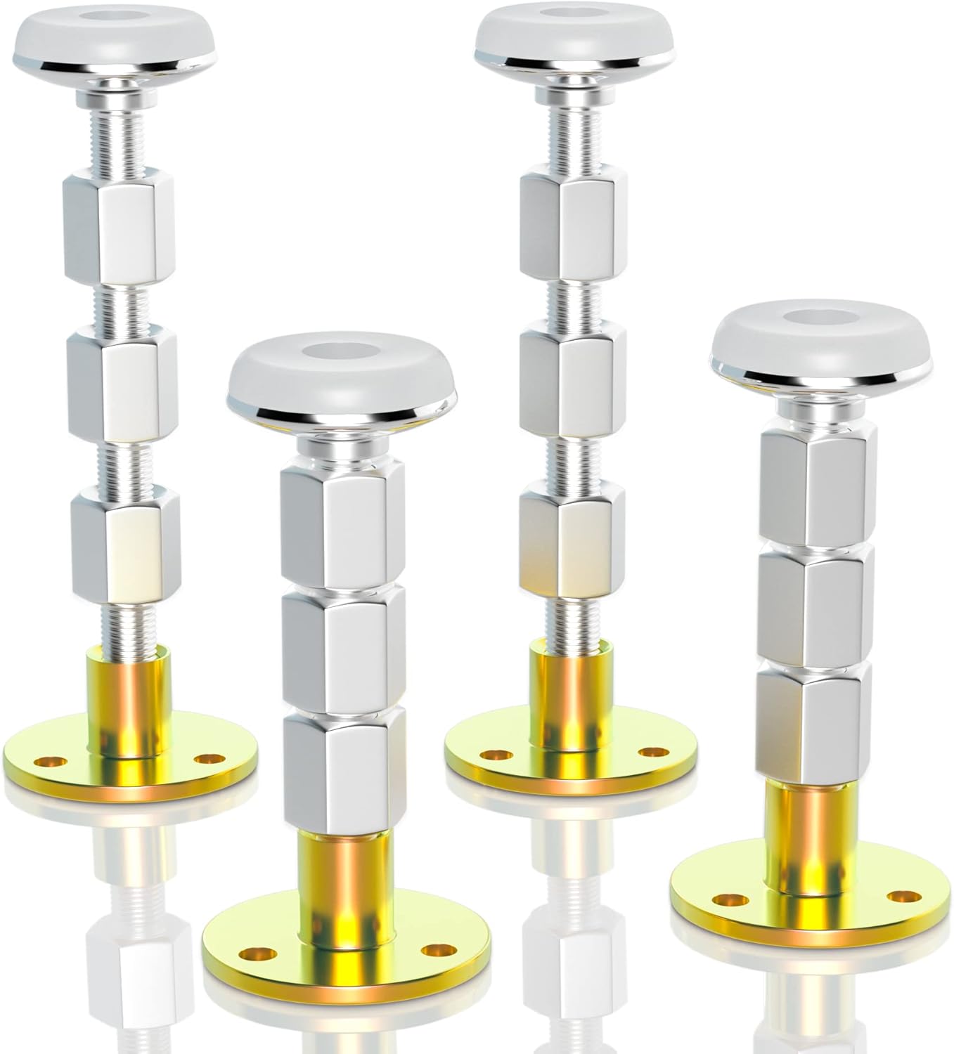 Adjustable Threaded Bed Frame AntiShake Tool, 4 Pack of 12