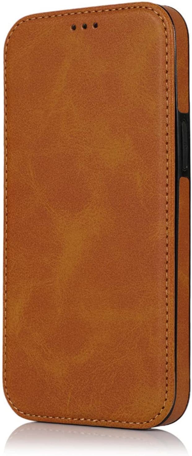 Funda tipo libro para iPhone 12 Pro contra caídas con tarjetero integrado 7