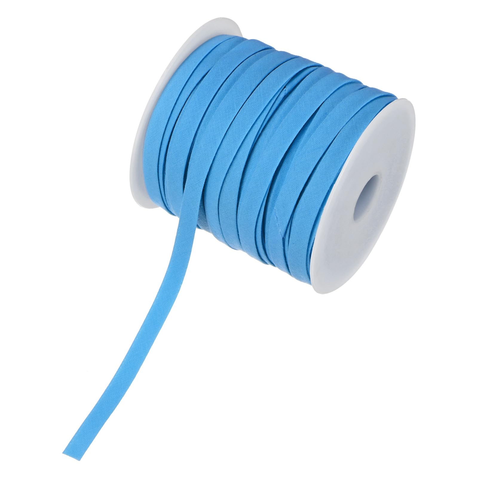 M METERXITY Double Fold Bias Tape 1/4 Inch 25 Yards Cotton Bias Binding Tape Bulk Double Fold Bias Tape for Sewing/Seaming Hemming/Binding//Quilting/DIY Craft [Blue]