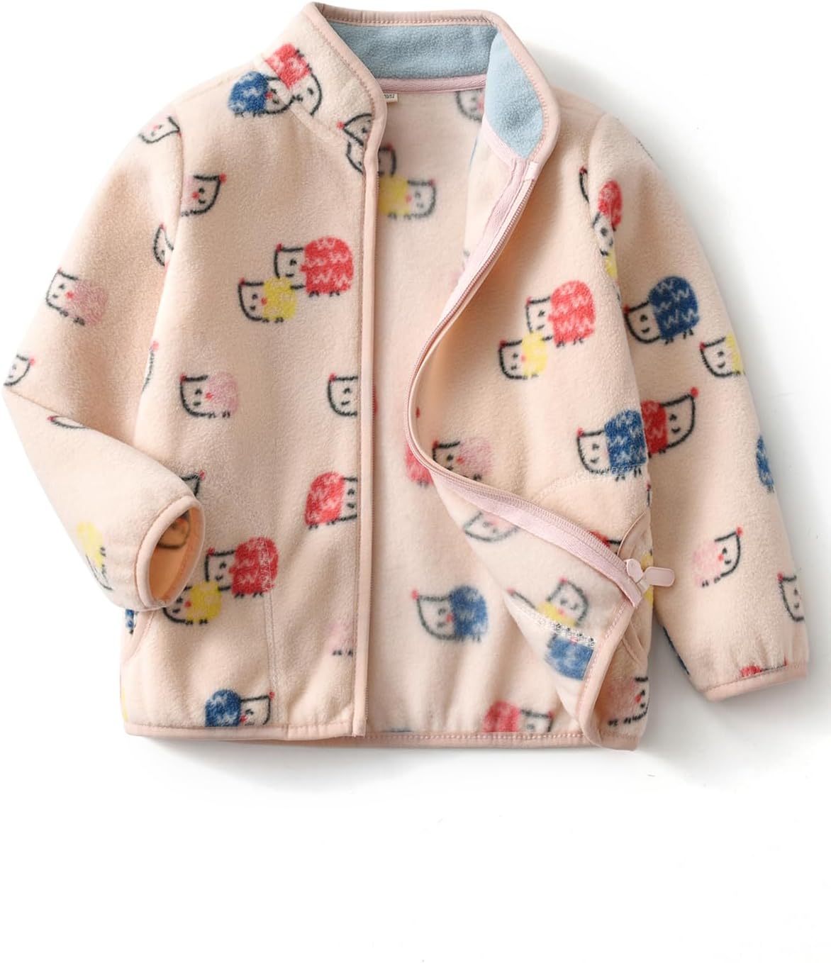 Kids Printed Polar Fleece Jacket Toddler Baby Boys Girls Autumn Winter Warm Sherpa ...