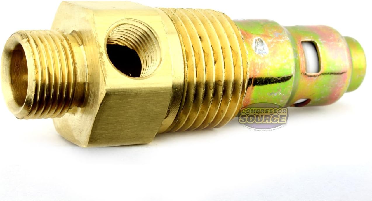 3/8" Male Compression x 1/2" Male NPT Brass Air Compressor In Tank Check Valve N