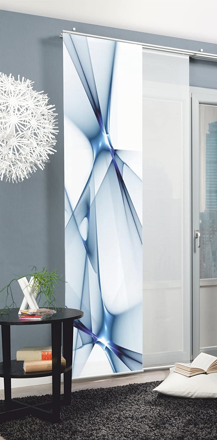 Home Fashion Franklin Tenda a Pannello, Poliestere, Rosso, 245 x 60 cm