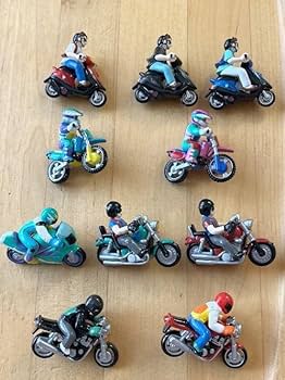 Amazon.co.jp: ライダー付きバイクミニカー10台セット
