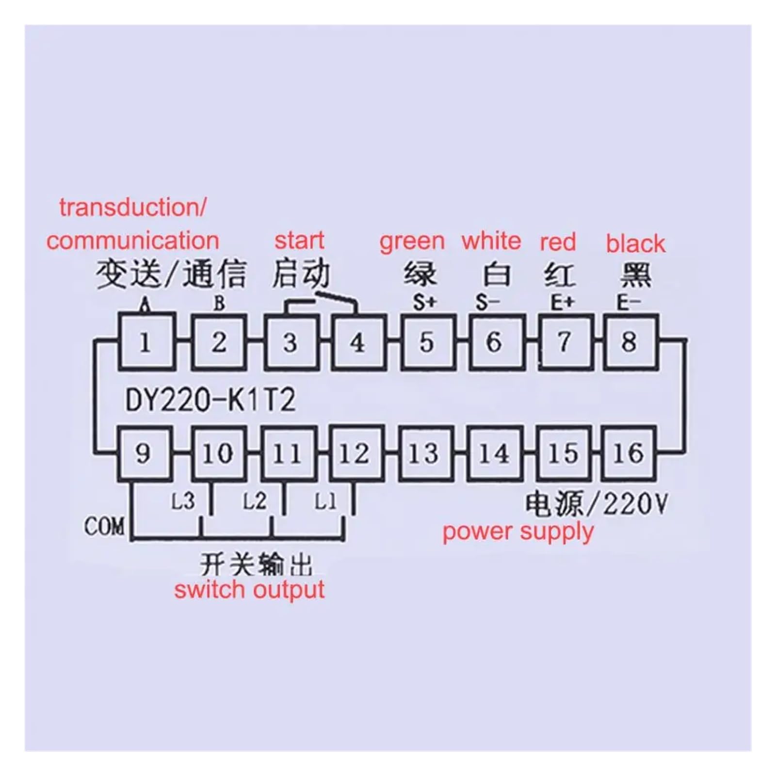220V Load Cell Indicator Weight Sensor, 220V High Accuracy Weighing Controller Weight Indicator 6-Digit LED Display 2-pin