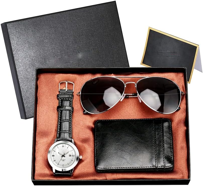 メンズウォッチセットクォーツレザー腕時計カードパックサングラスメンズバースデーギフトセット(カラー:ブルー)(ホワイト) Amazonで販売中 メンズウォッチセットクォーツレザー腕時計カードパックサングラスメンズバースデーギフトセット(カラー:ブルー)(ホワイト) Amazonで販売中