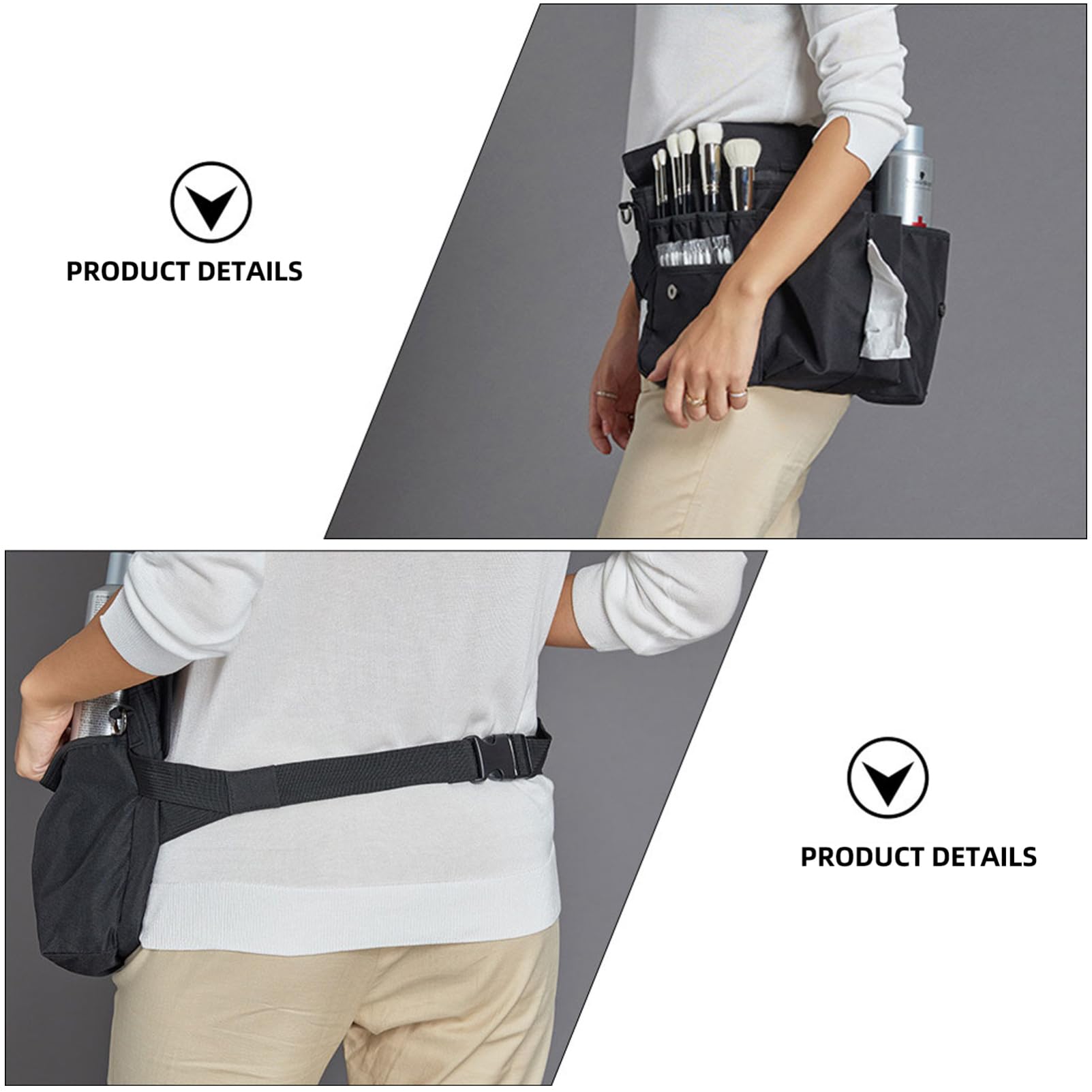 Borsa per Cosmetici da Viaggio in Canvas Organizer Porta Pennelli Cintura, Borsa Cosmetica da Viaggio Facile da Aprire e Chiudere