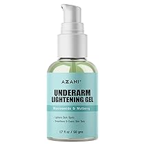 Azani Underarm Lightening Gel – 50 gm | Dark skin from Shaving, Harsh Deodorants, Ageing & Dryness | Niacinamide, Mulberry, Moringa | Targets Dark, Hyperpigmented underarms, Neck, Back & intimate areas
