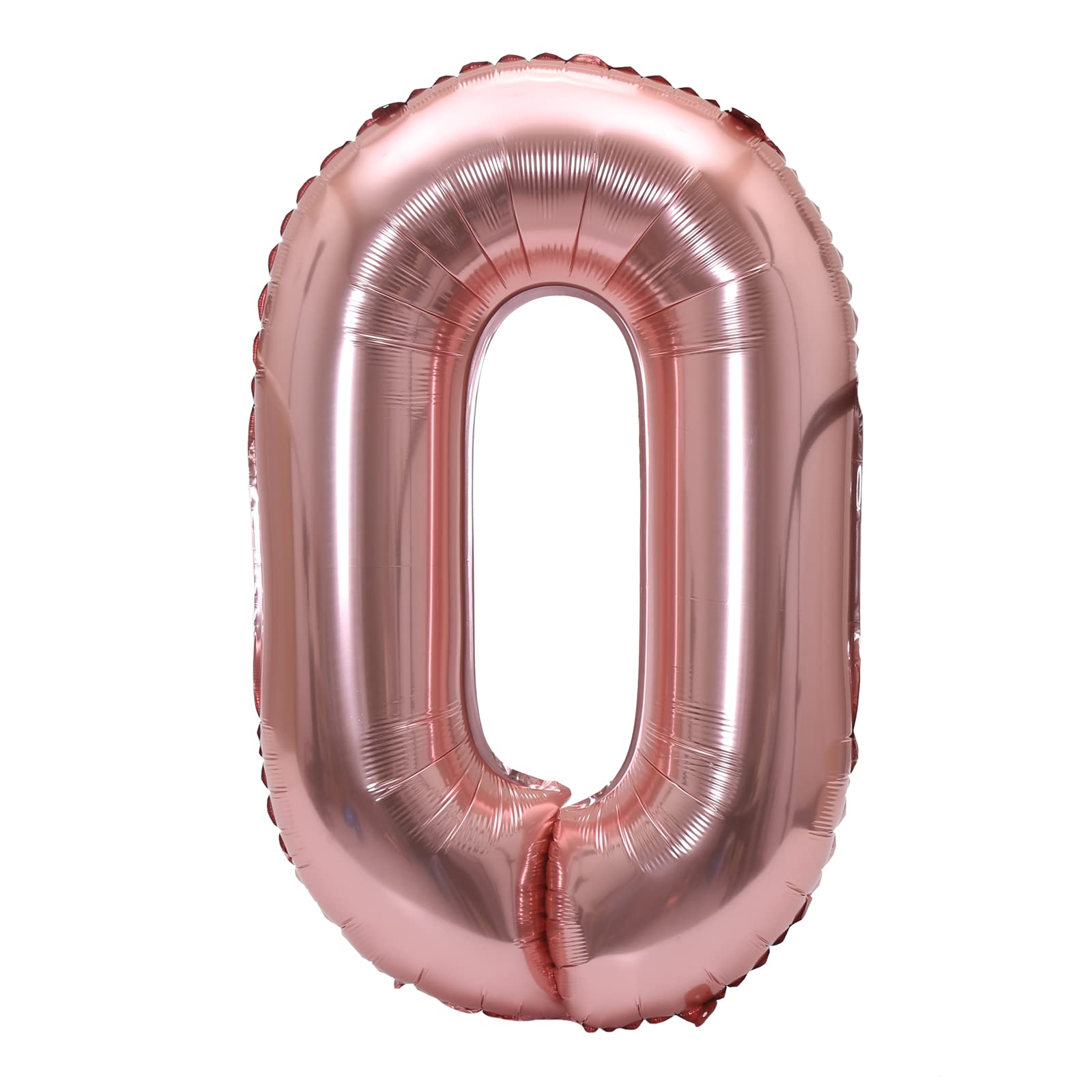 YPSelected 32 Inch Large Foil Helium Number Balloon Birthday Wedding Party 0-9 (Rose Gold, 0)