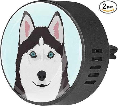 Amazon Co Jp エッセンシャル オイル ベント クリップ用カー ディフューザー シベリアのハスキー犬 2 パック 40mm アロマセラピー芳香剤 車 バイク