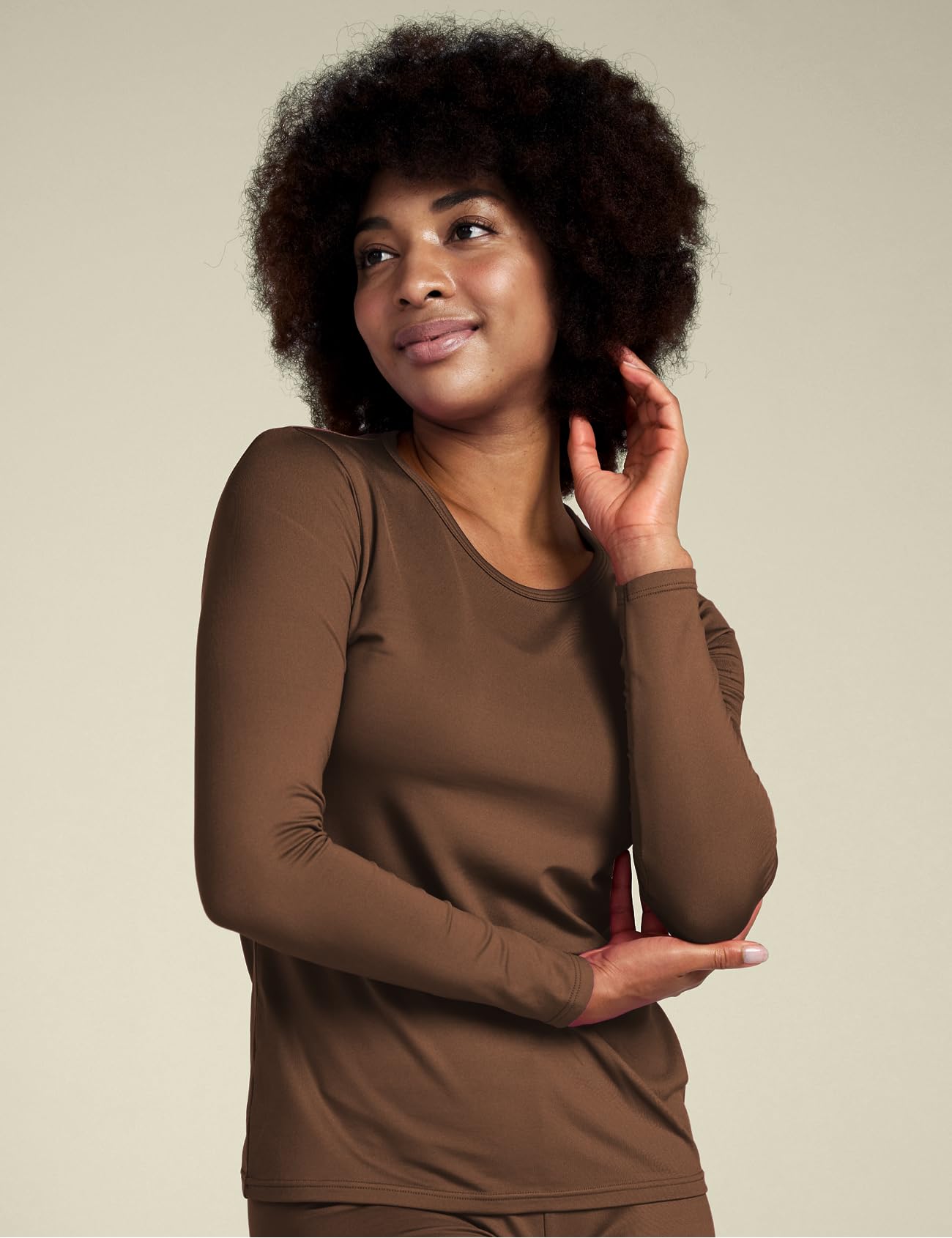 LAPASA Pacco da 2 o 1 Maglia Termica Donna Manica Lunga Fodera in Micro Pile - Pigiama Abbigliamento Intimo Canottiera Calda Elegante Elastica Traspirante Sportiva L15/L39/L42