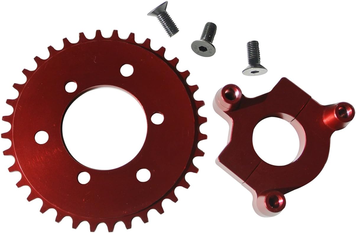 New Red CNC 36T Sprocket WT Adapter Assembly For 49cc 80cc Gas