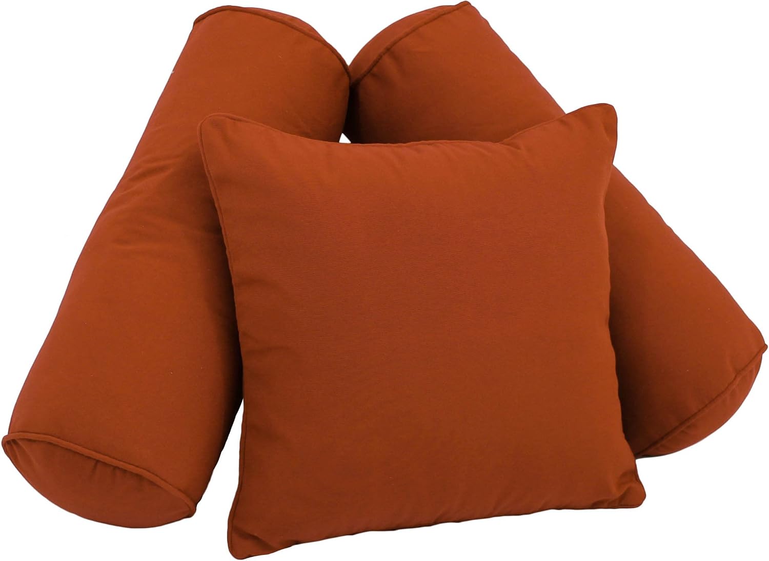 Blazing Needles Corded Twill Throw Pillow Set, Spice 3 Count