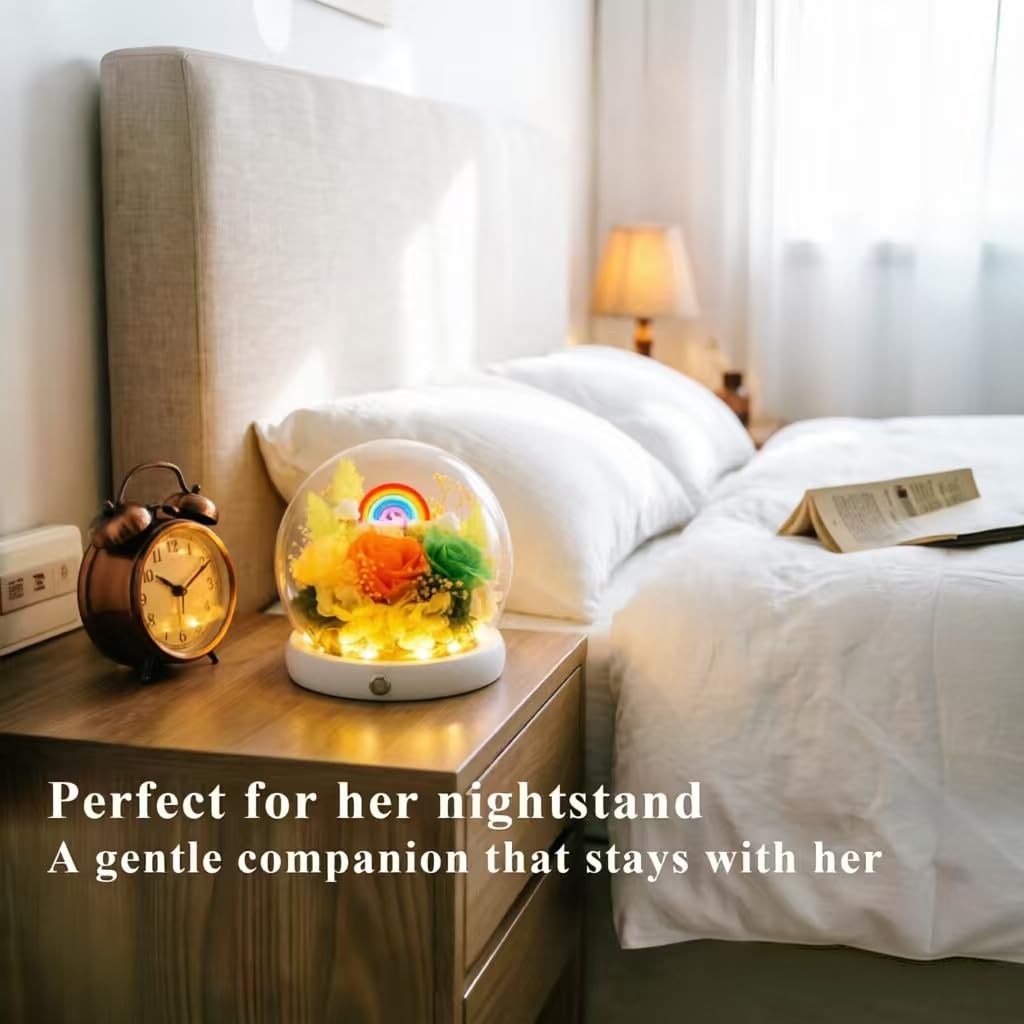 Rainbow LED Preserved Roses - Aesthetic Gift for Her -9