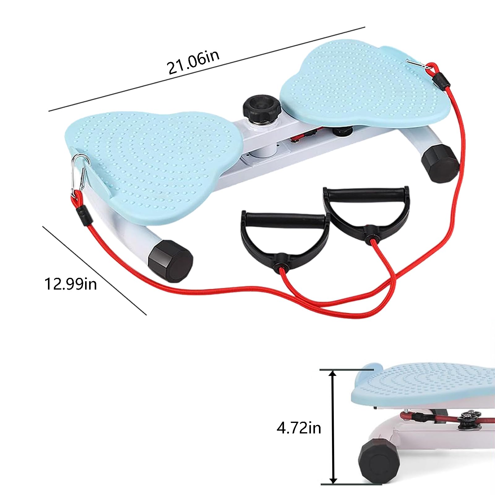 Tragbarer Taillentreuungsgerät mit Widerstandsgriffen und Fußgriff, ideal für Heimbüro-Pausen und leichtes Cardio-Workouts