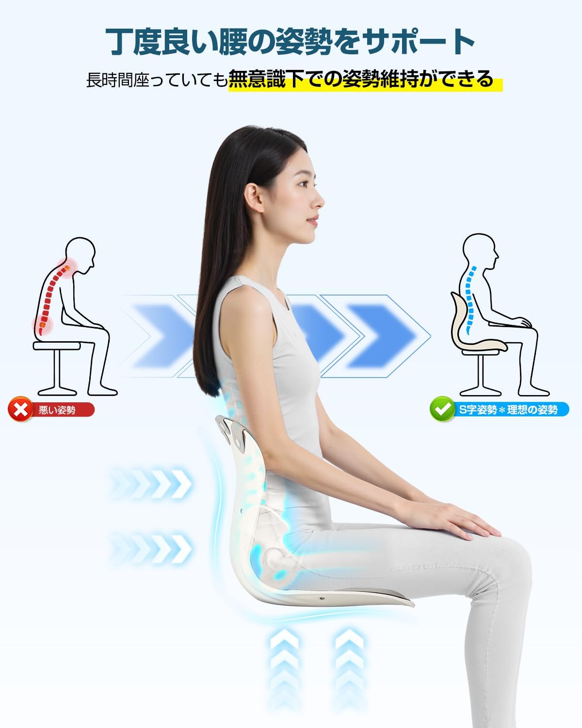 Amazon.co.jp: 【理学療法士推薦】KOJIHOMU 姿勢矯正 椅子 骨盤矯正