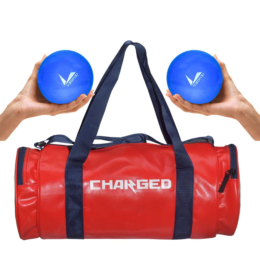VERIFIED Gym Set Including 2 PCS of VERIFIED 3 KG Soft Weight Ball and Charged Gym Bag ARTIZE RED-image-47