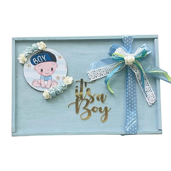 Little Surprise Box UNWRAP A HAPPY STORY LSB Blue Joy New Born Baby Gift Hamper Set Blue (0-12 Months)