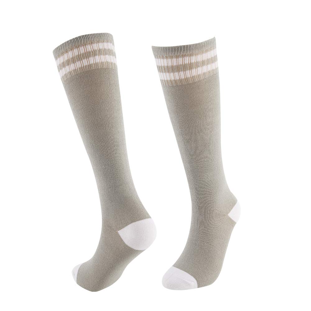 Knee High Socks for Kids, Cotton Soccer Socks for Boys, Girls, Toddlers……, 10 pares azul*5+negro*5, 10 Pairs 10-15 Years