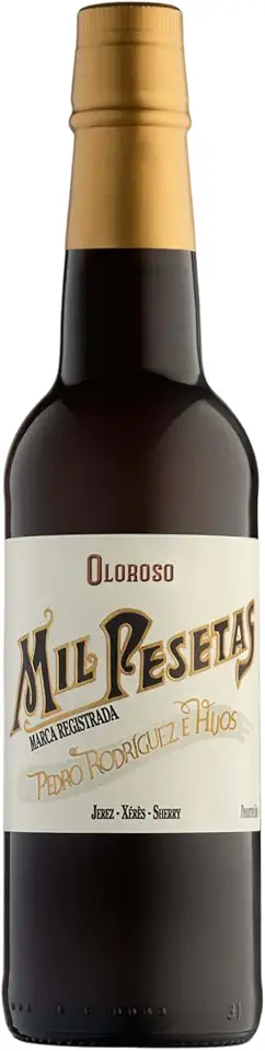 VINHO ESPANHOL BCO LICOROSO SECO OLOROSO MIL PESETAS 375ML