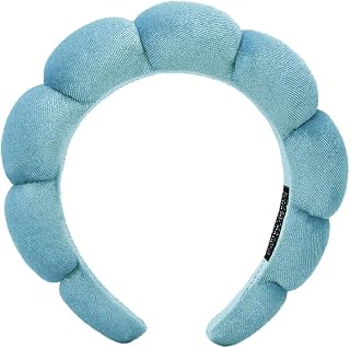 AOENJIE Spa Headbands for Washing Face or Makeup, Sponge Bubble Skincare Headbands, Puffy Terry Cloth Hairband for Women, Skin Care Makeup Headwear Hair Accessories for Girls