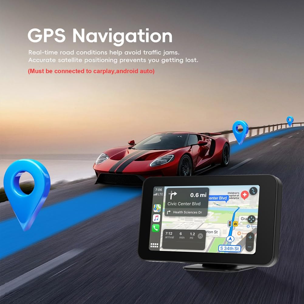 4,7'' Auto-Monitor CarPlay CarPlay Android Auto EQ Sound Armaturenbrett Screen Player Screen Player