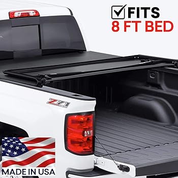 Amazon Com Tonneau Cover For Chevy Silverado 2014 2018 8 Ft Bed Trident Fastfold 69111 Automotive