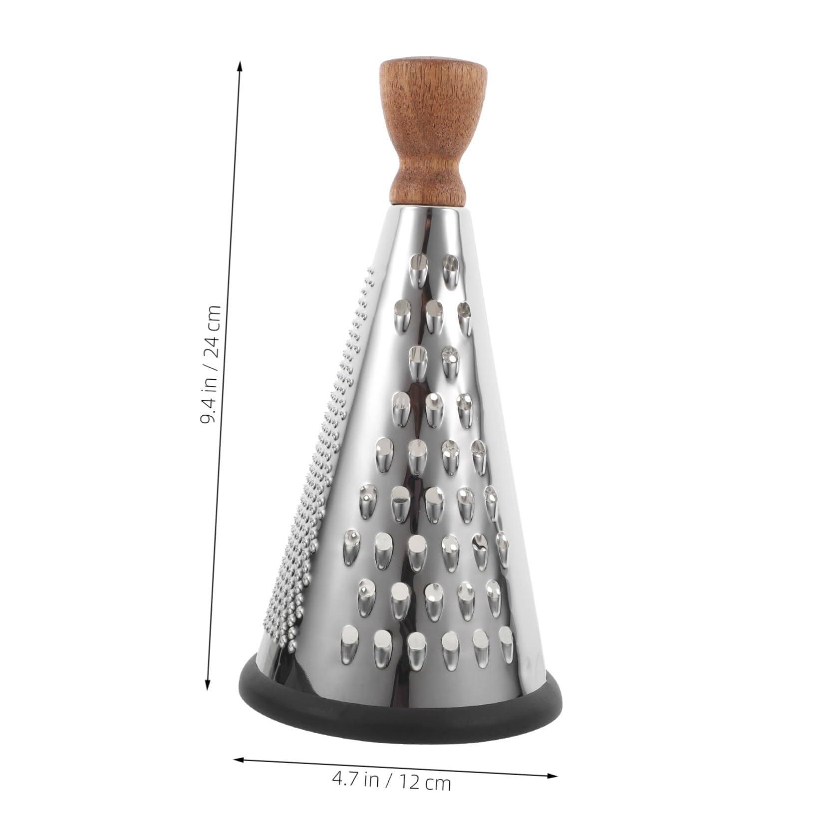NAMOARLY Sturdy Cheese Grater Cone Shaped Shredder Kitchen Cheese Grater Hand Crank Home Accessory Stainless Steel