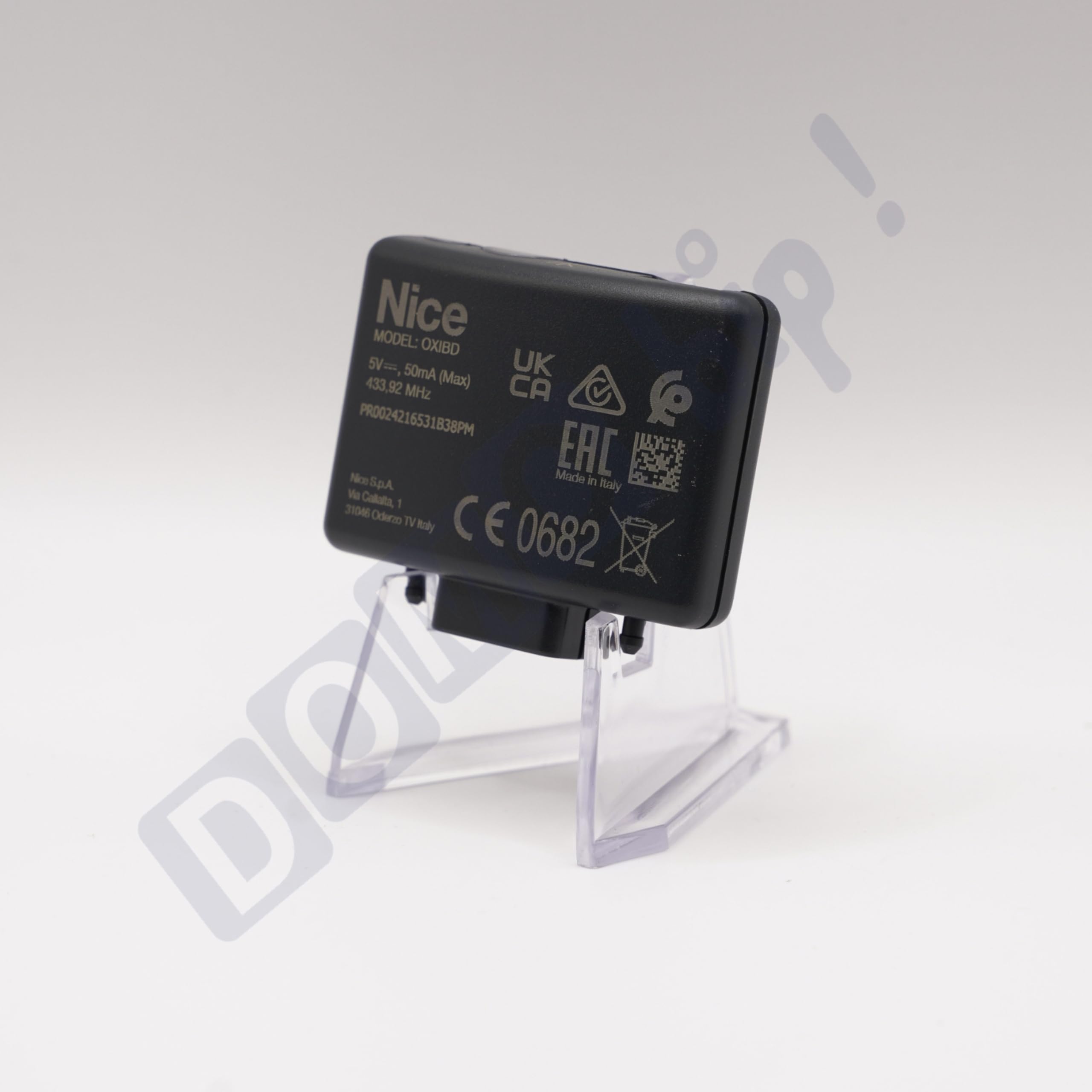 NICE OXIBD - Récepteur Radio Embrochable Bidirectionnel BD 433,92 MHz Pour Portail, Garage, Barrière - Antenne Incluse - Jusqu’à 1024 Télécommandes (750 BD) + 1 Goodies DOMOBIP (OXIBD)
