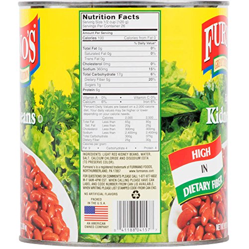 Tabletop King #10 Can Light Red Kidney Beans - 6/Case #TOP2