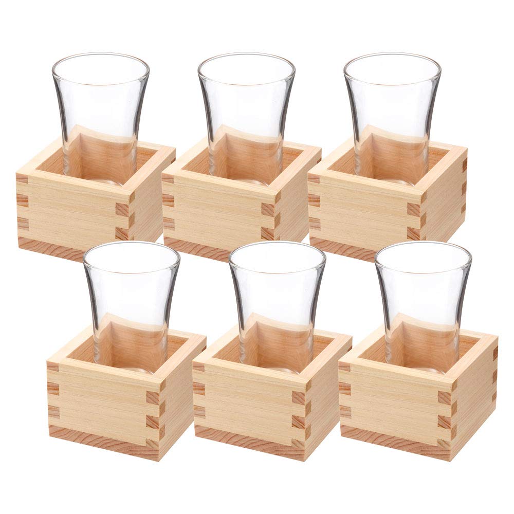 Amazon.co.jp: 店舗様向け日本酒『枡酒』140ml6組セット冷酒グラス