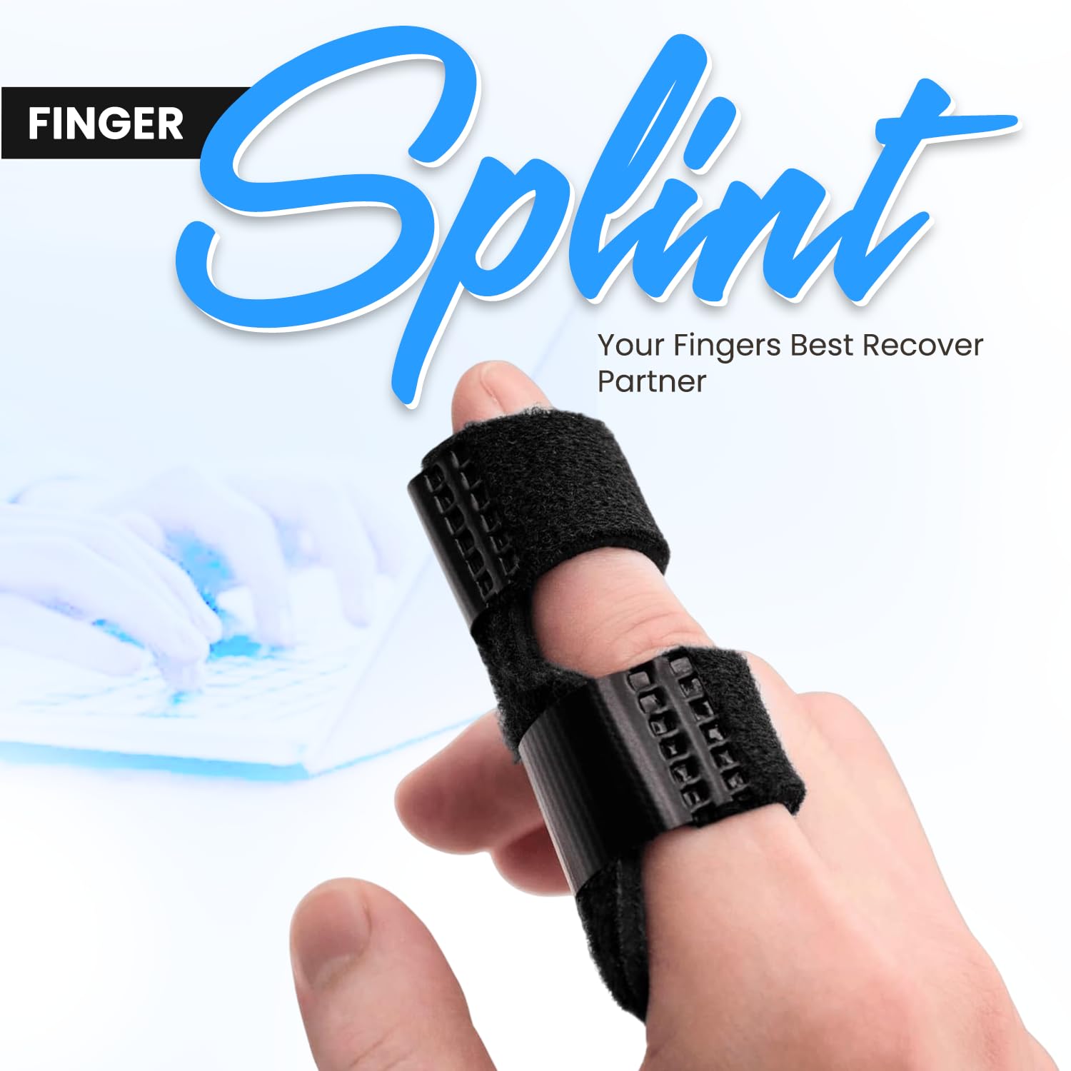 2activelife - Mallet Finger Splint, with Comfortable Protective Support for Injuries for Injured Finger Immobilization Fracture Pain Relief Trigger Straightening Fracture Finger Corrector