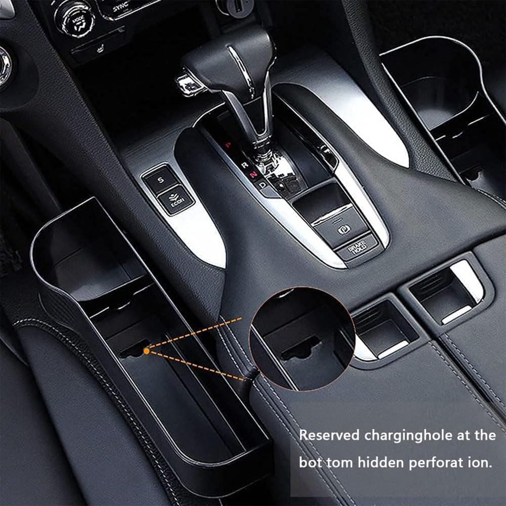 2 Stück Autositz Gap Aufbewahrungsbox Organizer für Porsche Cayenne 9PA/955 92A/958 9YA/PO536,Vordersitz-Lückenfüller Konsole Seitentaschen Zubehör,B-Beige