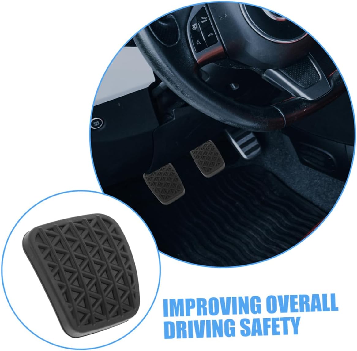 4pcs Brake Pedal Leather Cover for Model Car Pedal Pad Clutch Pad Replacement Rubber