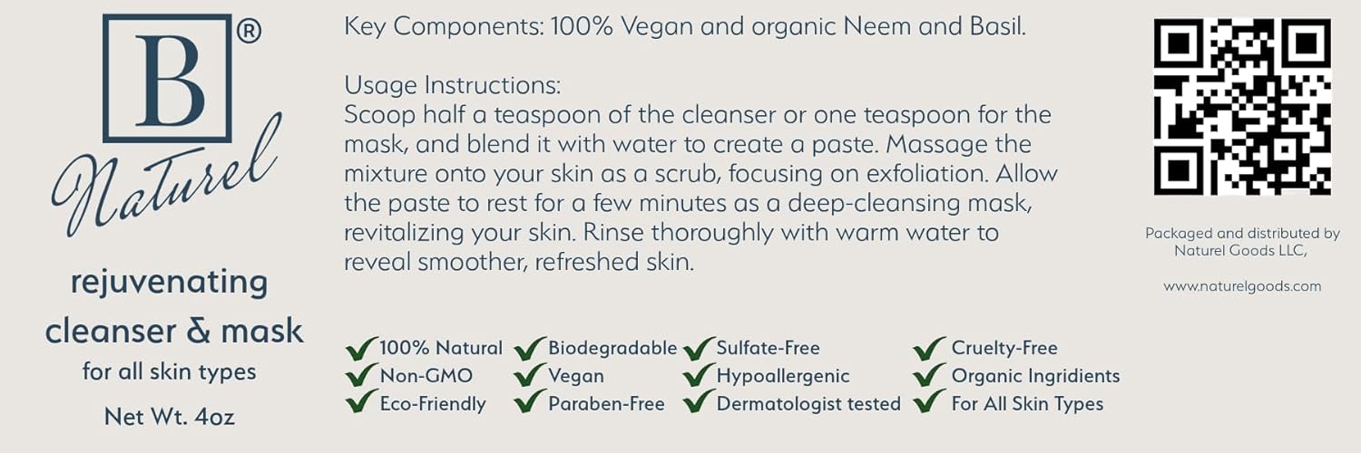 B Naturel® Rejuvenating Cleanser & Mask