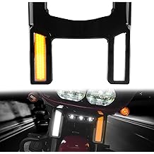 Front Fork Turn Signal Light for Harley Road Glide, Shock Absorber Covers with Dual-Color Running Turn Signal Lights for Harley CVO Road Glide 2021 2022