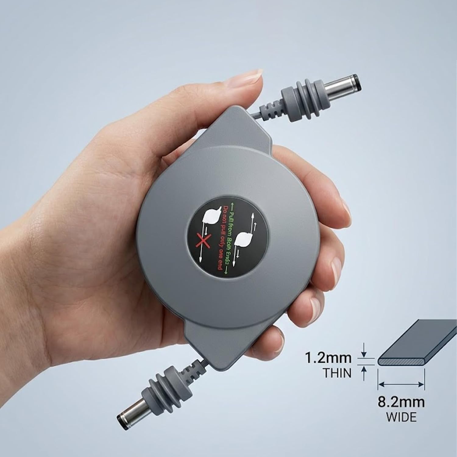 Starlink Mini Retractable Flat Power Cable 10ft | Ultra-Thin 1.2mm DC to DC Barrel Cord for Car Sunroof, RV, Window Routing, Multi Lock Positions| Friendly to Car Sunroofs