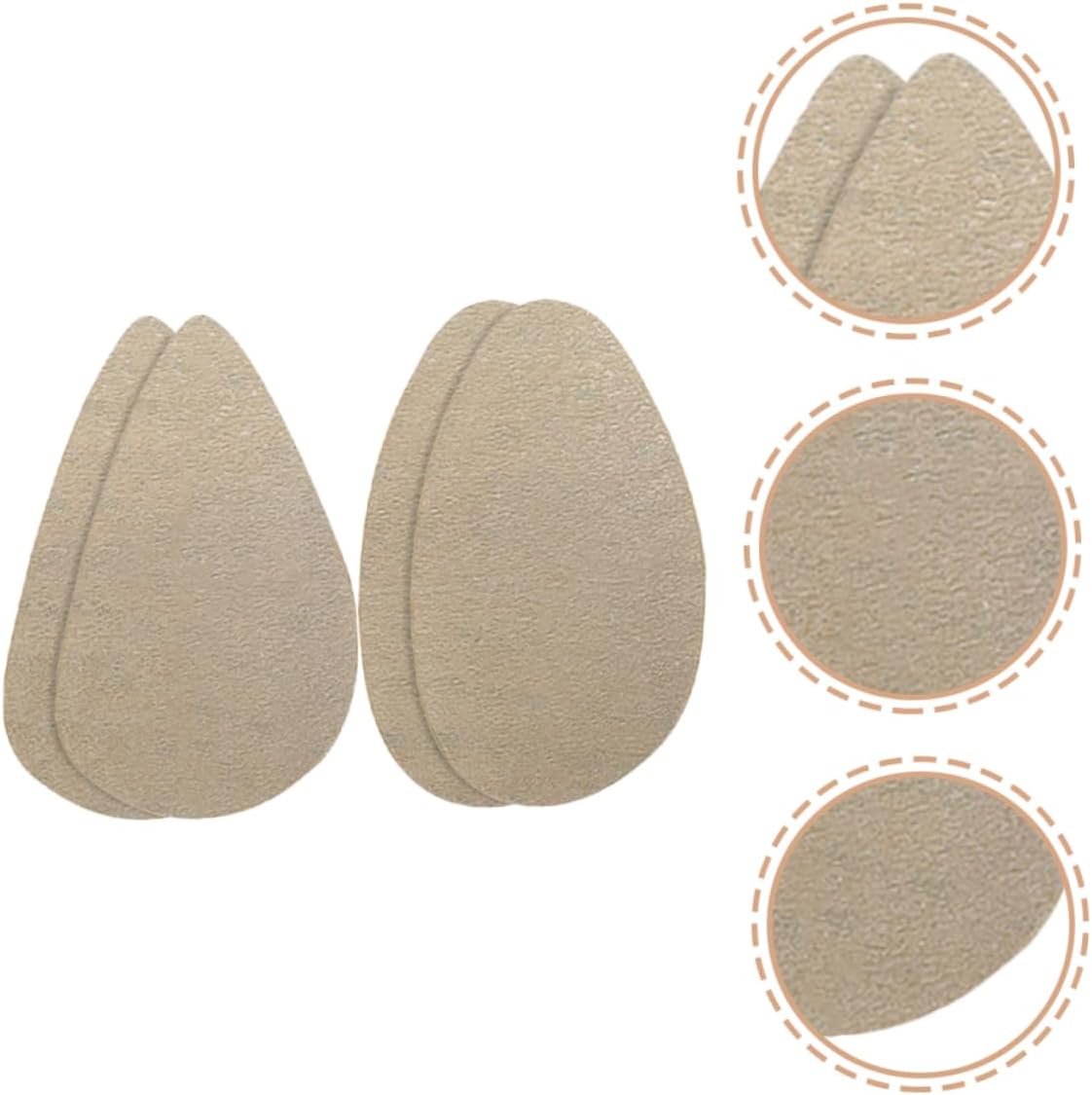 BESPORTBLE 10pairs Non- Shoe Pads for High Heels Sole Protectors Noise Reduction Adhesive Stickers for Sports Shoes Boots and Footwear Pointed