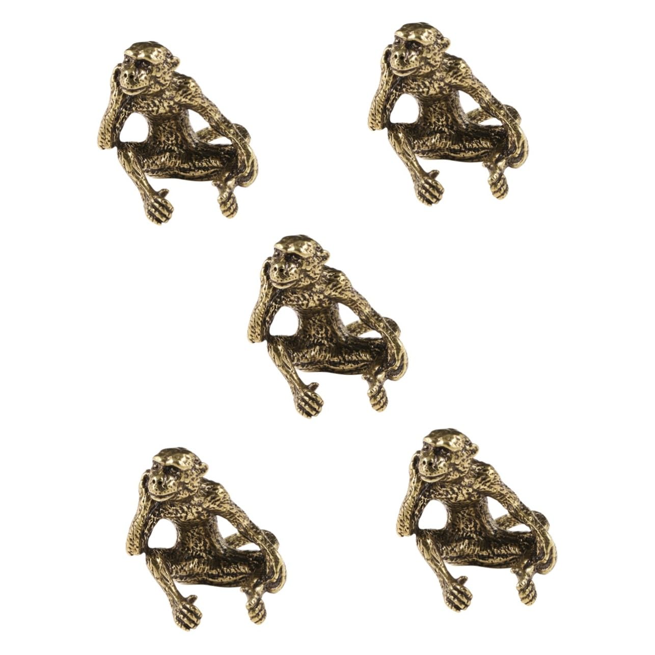 Décoration de bureau Kisangel : lot de 5 singes miniatures à offrir