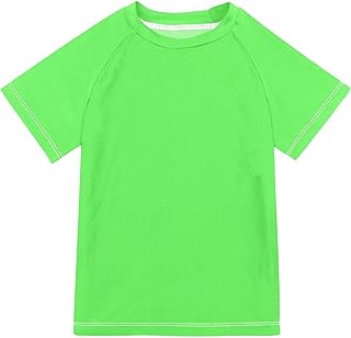 Camiseta de natación para niños, color rosa coral, secado rápido, para niños y niñas