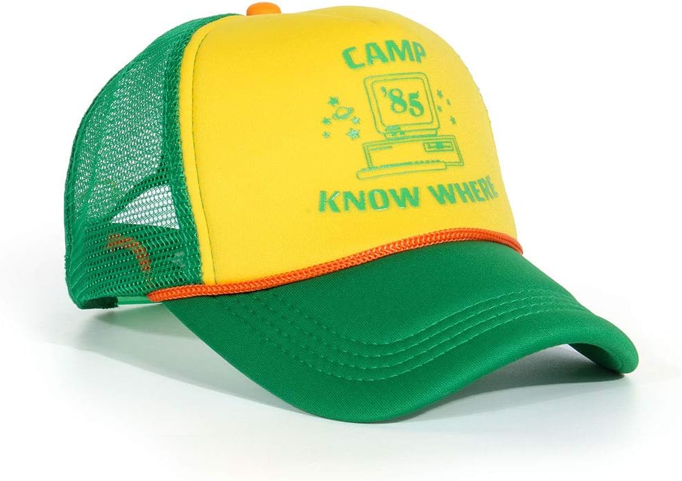 FOCUSOUL Stranger Things Cosplay Dustin Baseball Hat Retro Trucker Mesh Cap 85 Know Where Adjustable Snapback Cap