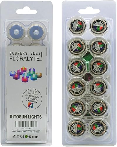 Miniatura 7 de Luces LED sumergibles cr2032 alimentadas por pilas bajo el agua, velas LED de té impermeables para eventos, bodas, centros de mesa, florero, floral,