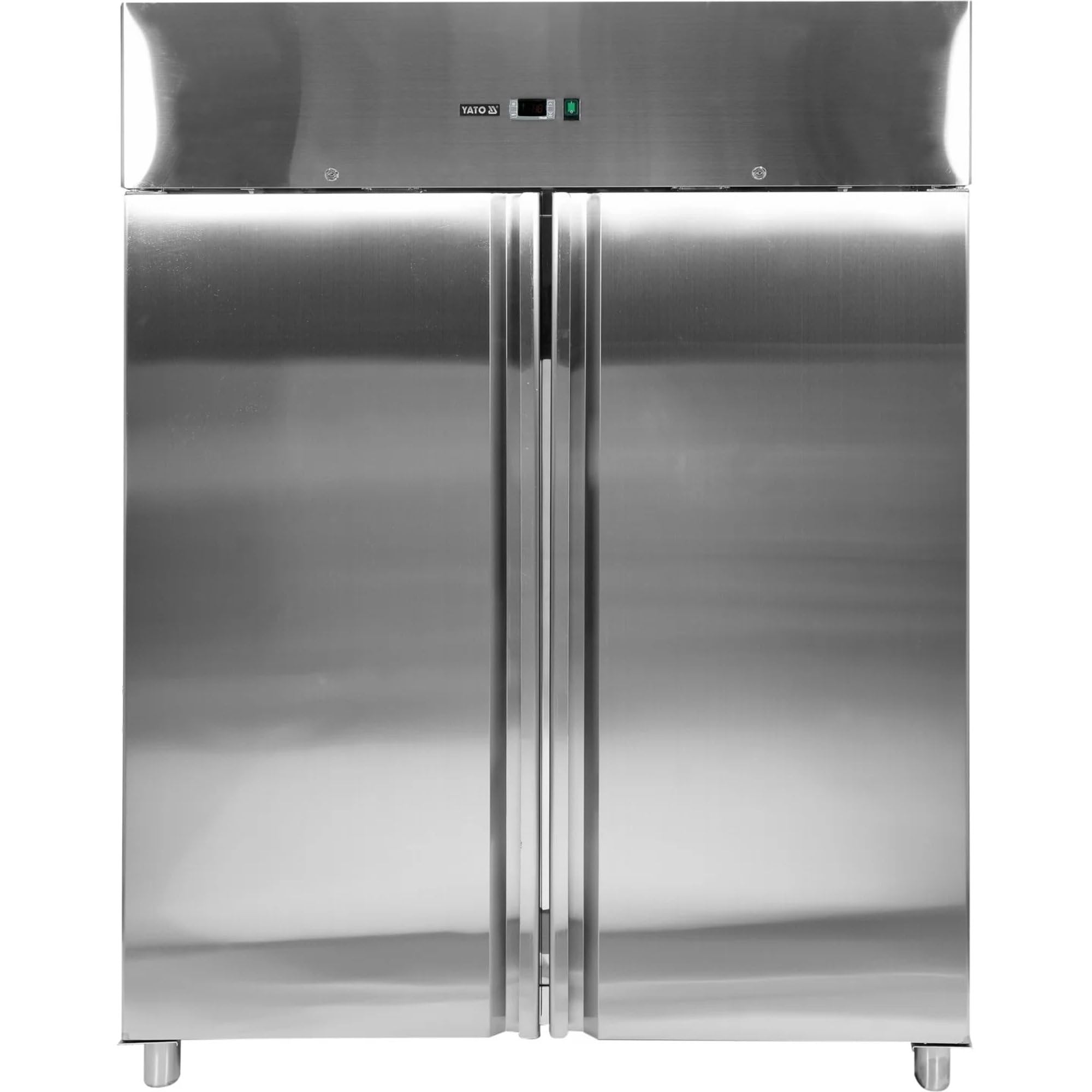 Congelatore in acciaio inox a 2 ante per GN 2/1, 1300 l, con controllo elettronico, da -2 °C a +8 °C, a risparmio energetico