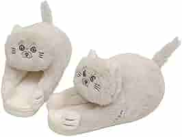 ２色セット スリッパ 猫 抱きつき ベージュとグレー ぬいぐるみスリッパ スリッパ 猫 抱きつき ベージュorグレー ぬいぐるみスリッパ
