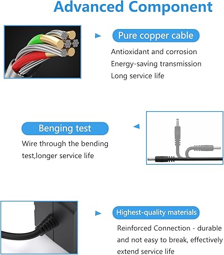 Miniatura 6 de Reemplazo de 21 W para cargador Echo Alexa compatible con Echo1st y 2nd Gen, Fire TV (2. generación), Show (1 generación), Plus (1. generación),