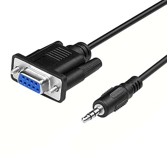 DB9 9 Pin Female to 3.5mm Male Plug Serial Cable RS232 to 1/8 inch Conversion Cable Cord- 6FT/1.8M