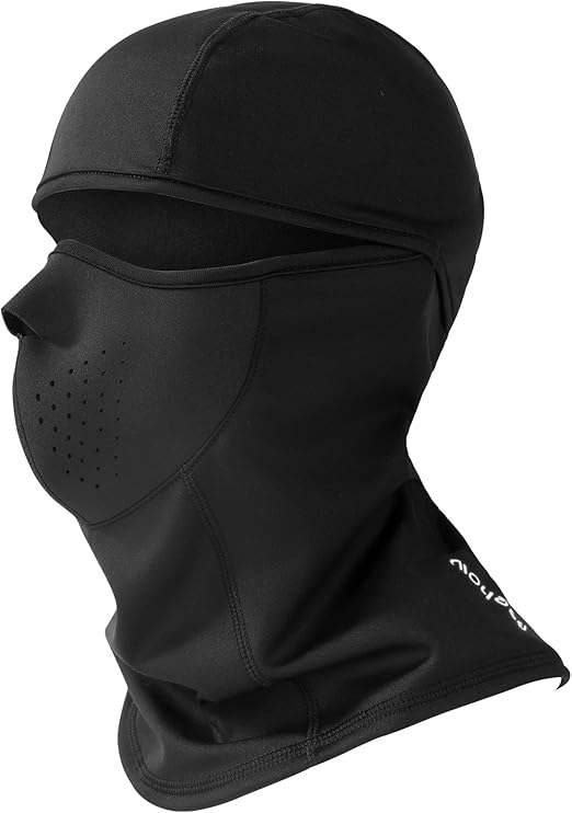 Balaclava Face Mask Men - Breathable Ninja Mask with Vent, Warm Elastic Ski Balaclava, Comfortable Full Face Coverage, Lightweight, No Fogging, One Size Fits All, Nose Ven Black