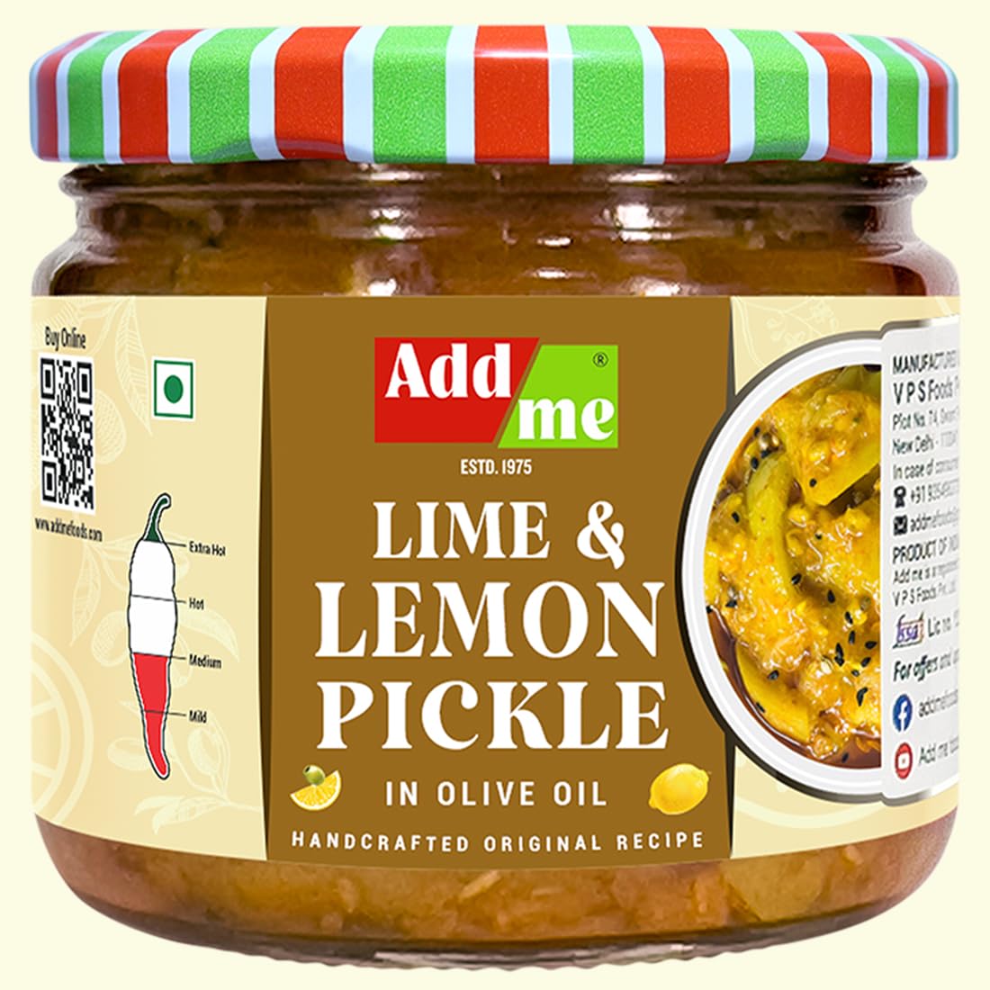 Add Me Lemon Pickle in Olive Oil 300g | Nimbu ka Achar in Olive Oil 300gm | Homemade Pickles Glass Pack