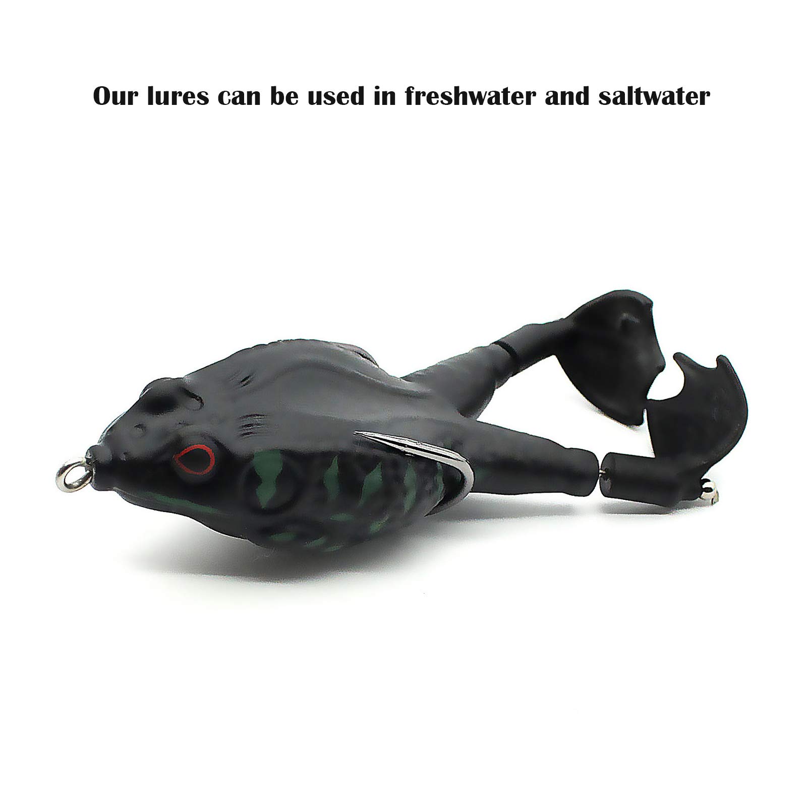 4 PCS Leurre Grenouille De Surface Matériel Peche Kit Pêche Lures Aux Basses