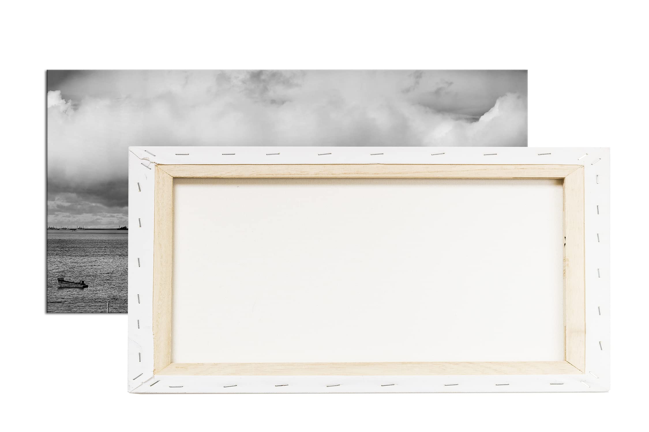 Panorama Test d'armes nucléaires 100 x 50 cm Impression numérique de qualité supérieure avec cadre en bois